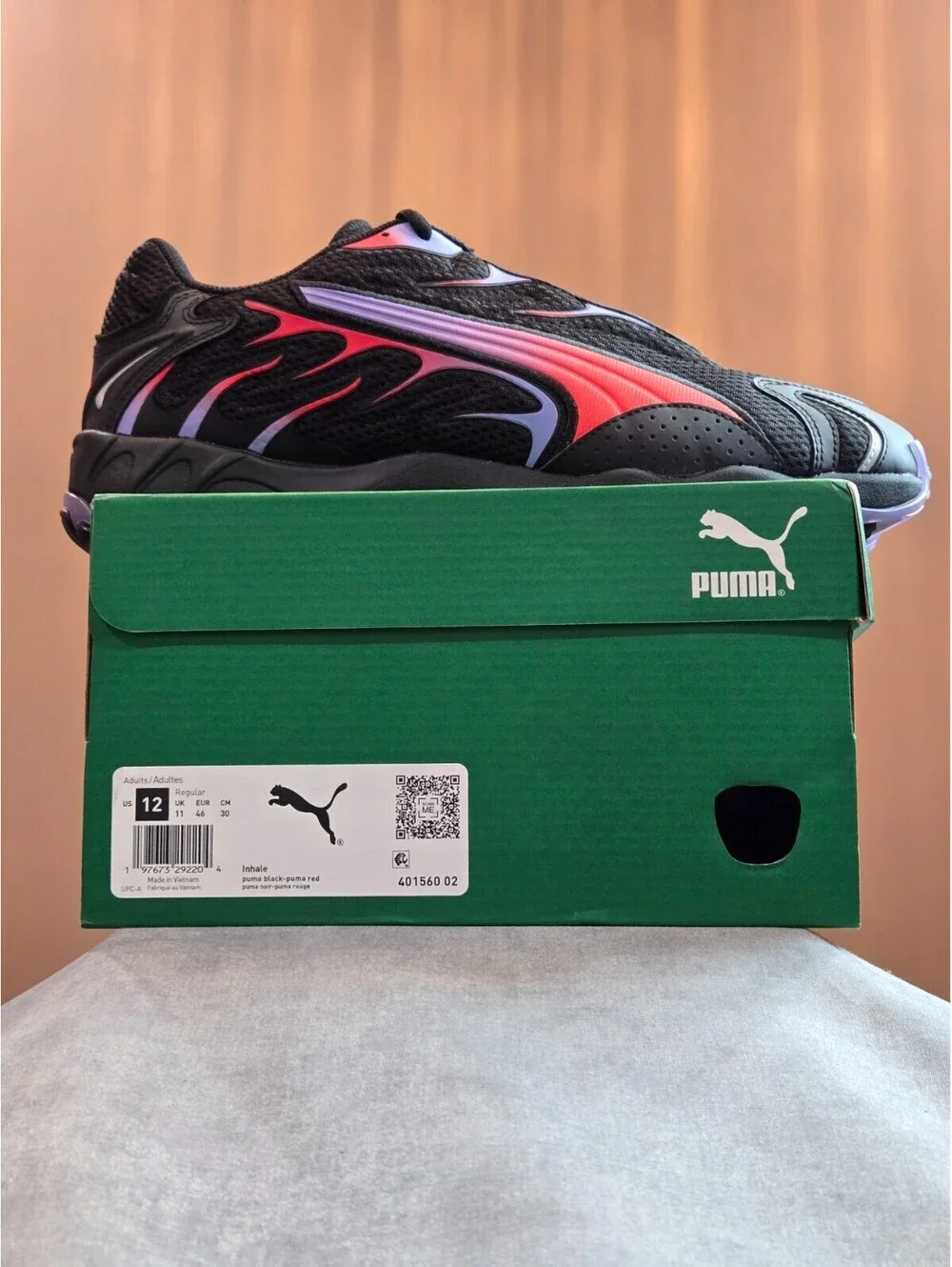 PUMA Inhale - Black / Red (401560-02) Men's Size 12 BRAND NEW IN BOX
